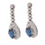 Art Deco Inspired Sapphire Diamond 18k White Gold Dangle Earrings