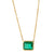 2.08 Carats Emerald 18k Yellow Gold Bezel Set Necklace