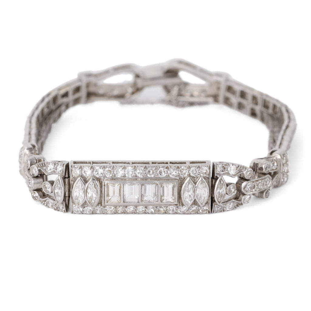 Art Deco Diamond Platinum Bracelet