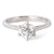 Mid Century French GIA 1.09 Carat Old European Cut Diamond 18k White Gold Solitaire Ring
