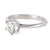 Mid Century French GIA 1.09 Carat Old European Cut Diamond 18k White Gold Solitaire Ring
