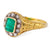 Victorian Emerald Diamond 18k Yellow Gold Ring