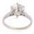 Mid Century French GIA 2.98 Carats Round Brilliant Cut Diamond Platinum Ring