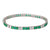 Diamond Emerald 14k White Gold Tennis Bracelet