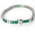 Diamond Emerald 14k White Gold Tennis Bracelet