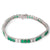 Diamond Emerald 14k White Gold Tennis Bracelet