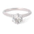 Mid Century GIA 1.06 Carats Old European Cut Diamond 18k White Gold Solitaire Ring
