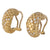 Vintage Angela Cummings Diamond 18k Yellow Gold Sculptural Ear Clip Earrings