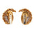 Mid Century Diamond Platinum 18k Yellow Gold Ear Clip Earrings