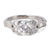 Art Deco Inspired English GIA 0.93 Carats Round Brilliant Cut Platinum Ring