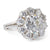 Mid Century French GIA 2.31 Carat Old European Cut Diamond Platinum Cluster Ring