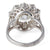 Mid Century French GIA 2.31 Carat Old European Cut Diamond Platinum Cluster Ring