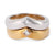 Vintage Cartier Diamond 18k Yellow White Gold Chevron Band Set