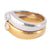 Vintage Cartier Diamond 18k Yellow White Gold Chevron Band Set