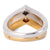 Vintage Cartier Diamond 18k Yellow White Gold Chevron Band Set