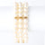 Vintage Pearl Diamond 18k Yellow Gold Three Strand Bracelet