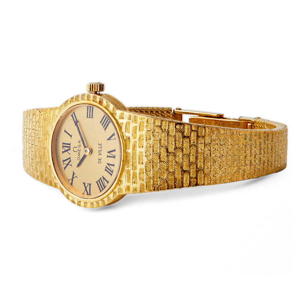 Vintage Omega De Ville 18k Yellow Gold Wristwatch