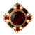 Victorian Citrine Scottish Agate 14k Yellow Gold Brooch