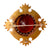 Victorian Citrine Scottish Agate 14k Yellow Gold Brooch