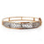 Retro Diamond Platinum 14k Yellow Gold Hinged Bracelet
