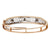 Retro Diamond Platinum 14k Yellow Gold Hinged Bracelet