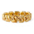 Vintage Italian 18k Yellow Gold Wave Link Bracelet
