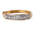 Retro Art Deco Diamond Platinum 14k Yellow Gold Hinged Bracelet