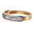 Retro Art Deco Diamond Platinum 14k Yellow Gold Hinged Bracelet