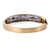 Retro Art Deco Diamond Platinum 14k Yellow Gold Hinged Bracelet