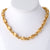 Vintage Italian 18k Yellow Brushed Gold Link Necklace