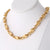 Vintage Italian 18k Yellow Brushed Gold Link Necklace