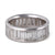Mid Century Baguette Cut Diamond Platinum Eternity Band