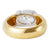 Vintage GIA 1.99 Carat Oval Cut Diamond 18k Yellow Gold Platinum Solitaire Ring