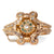 Retro Diamond Emerald 18k Yellow Gold Hinged Bracelet