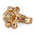 Retro Diamond Emerald 18k Yellow Gold Hinged Bracelet