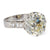 Art Deco GIA 6.48 Carats Old European Cut Diamond Platinum Ring