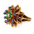 Vintage Sapphire Emerald Diamond 18k Yellow Gold Cocktail Ring