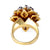 Vintage Sapphire Emerald Diamond 18k Yellow Gold Cocktail Ring