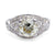 Art Deco 2.40 Carats Old European Cut Diamond Platinum Filigree Ring