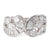 Mid Century Diamond Platinum Double Swirl Ring
