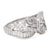 Mid Century Diamond Platinum Double Swirl Ring