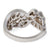Mid Century Diamond Platinum Double Swirl Ring