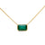 Emerald 18k Yellow Gold Bezel Set Chain Necklace