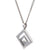 Vintage Chopard Swiss Diamond 18 Karat White Gold Square Happy Spirit Necklace
