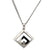 Vintage Chopard Swiss Diamond 18 Karat White Gold Square Happy Spirit Necklace