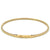 Diamond Emerald 14 Karat Yellow Gold Bangle Bracelet