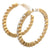 Diamond 14 Karat Yellow Gold Hoop Earrings