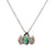 Mid Century 1.41 Carats Emerald Platinum Pendant Necklace