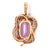 Vintage Kunzite Diamond 18 Karat Yellow Gold Platinum Pendant