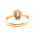 Antique GIA 0.71 Carat Old European Cut Diamond 14 Karat Rose Gold Cluster Ring